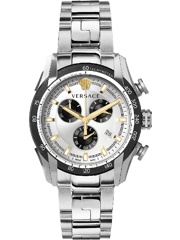 Men's Swiss Valentine's Day Edition-Versace Men's Watch V-Ray 44mm White Bracelet VE2I00321