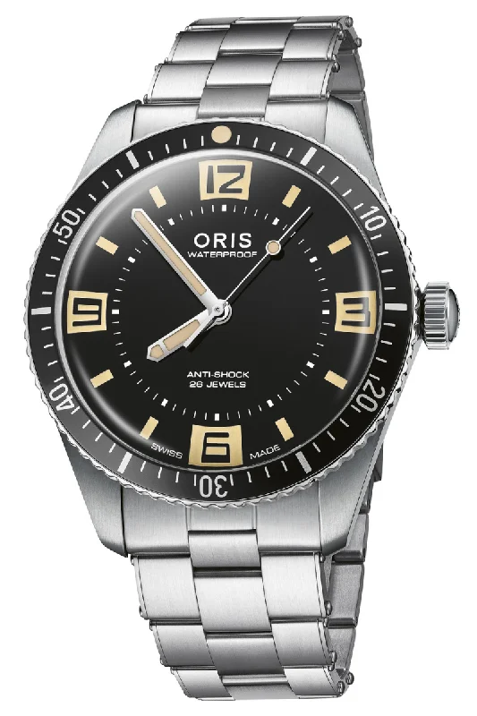 Men's Stylish Design Dress Watches-Oris Divers Sixty-Five 60th Anniversary Edition 01 733 7772 4034-Set