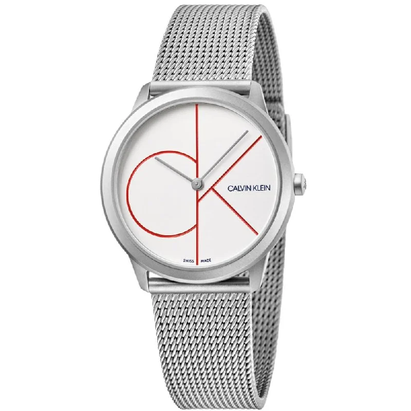 Men's Swiss Designer Edition-Calvin Klein Watch Minimal Stainless Steel K3M52152