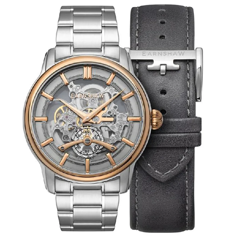 Men's Fashionable Style Dress Watches-Thomas Earnshaw Men's Radiant Rose Gold Longtitude Watch ES-8126-44