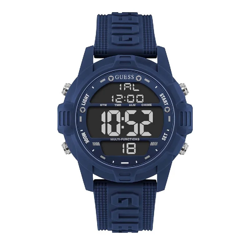 Men's Mechanical Movement Digital Watches-Guess Charge Men's Watch Blue W1299G4