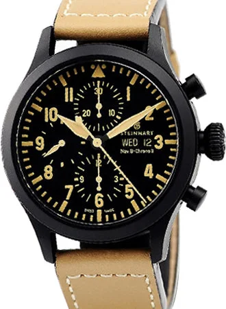 Stylish Men's Chronograph Watches for Gifts -Nav B-Chrono II Black DLC 44mm