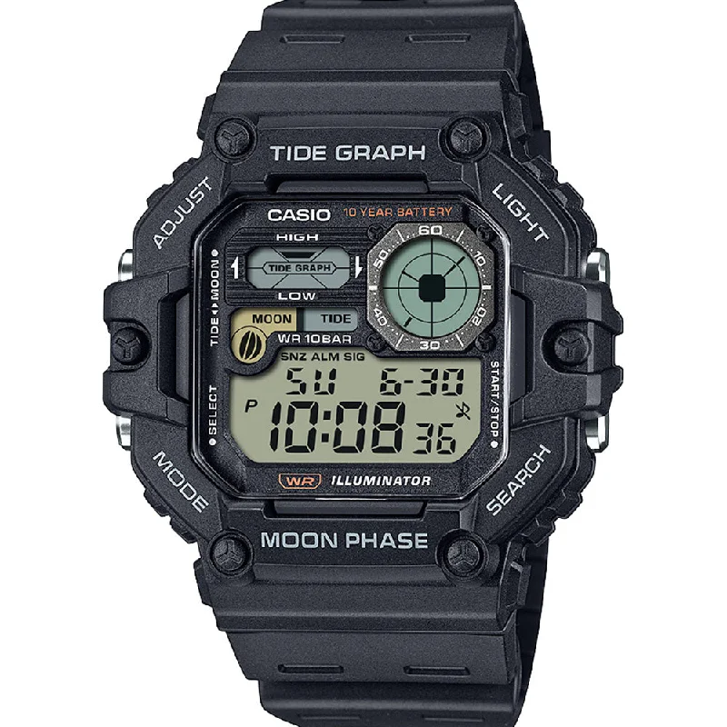 Men's Engagement Design Sports Watches-Casio WS1700H-1A Tide Graph Digital