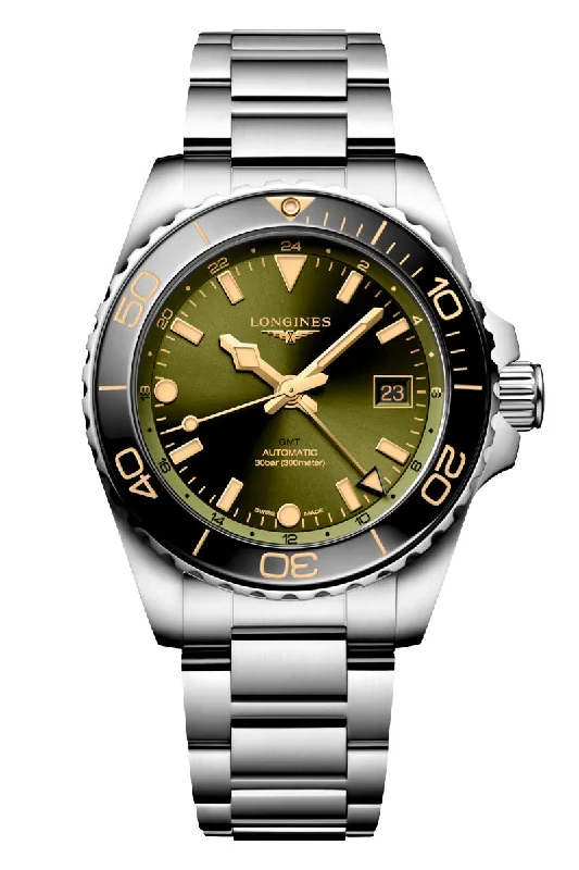 Men's Casual Wear Dress Watches-Longines HydroConquest GMT L3.790.4.06.6