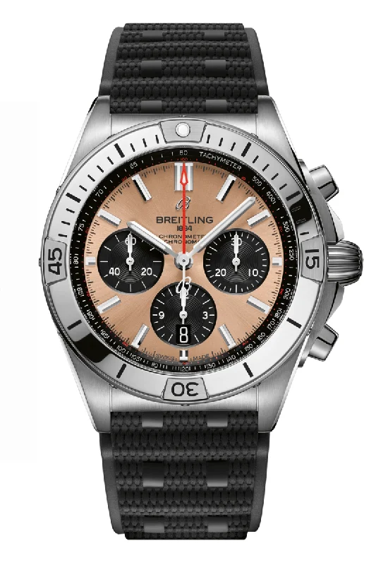 Men's Solar Powered Style Dress Watches-Breitling Chronomat B01 42 AB0134101K1S1