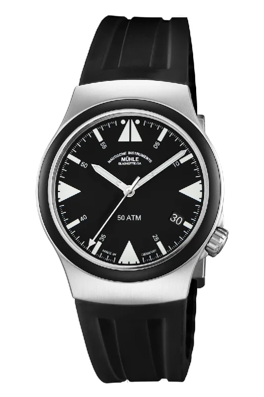 Men's Hybrid Dress Watches-Mühle Glashütte S.A.R. Mission Timer Titan M1-51-03-KB