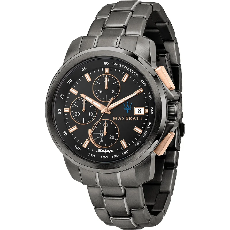 Men's Solar Powered Watch Gift Edition-Maserati R8873645001 Successo Chronograph Solar Men's Solar Powered Watch Gift Edition-Maserati R8873645001 Successo Chronograph Solar