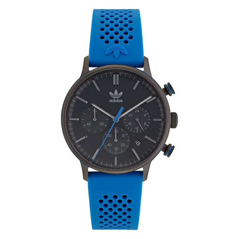 Unisex German Made Style Watches-Adidas Originals Code One Chrono Unisex Black Watch AOSY22015