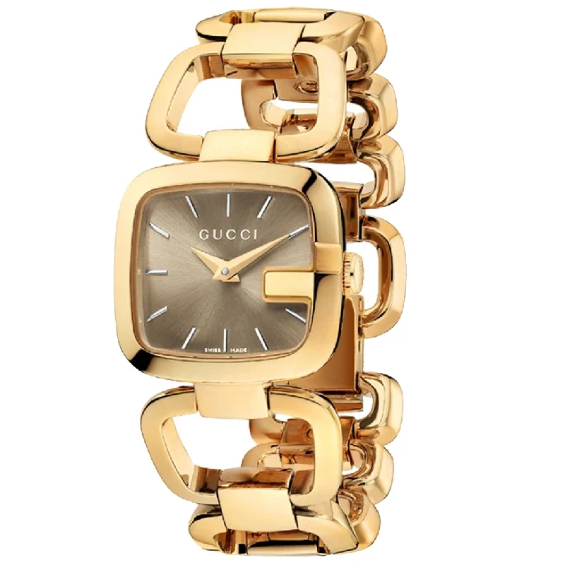 Men's Swiss Eco-Drive Edition-Gucci YA125511 Ladies G-Gucci Gold Watch