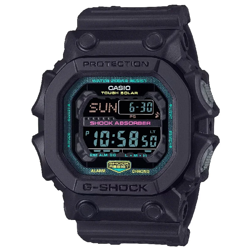 Men's Business Meeting Style Men's Sports Watches-Orologio G-Shock King carica solare GX-56MF-1ER nero finiture colorate Men's Business Meeting Style Men's Sports Watches-Orologio G-Shock King carica solare GX-56MF-1ER nero finiture colorate