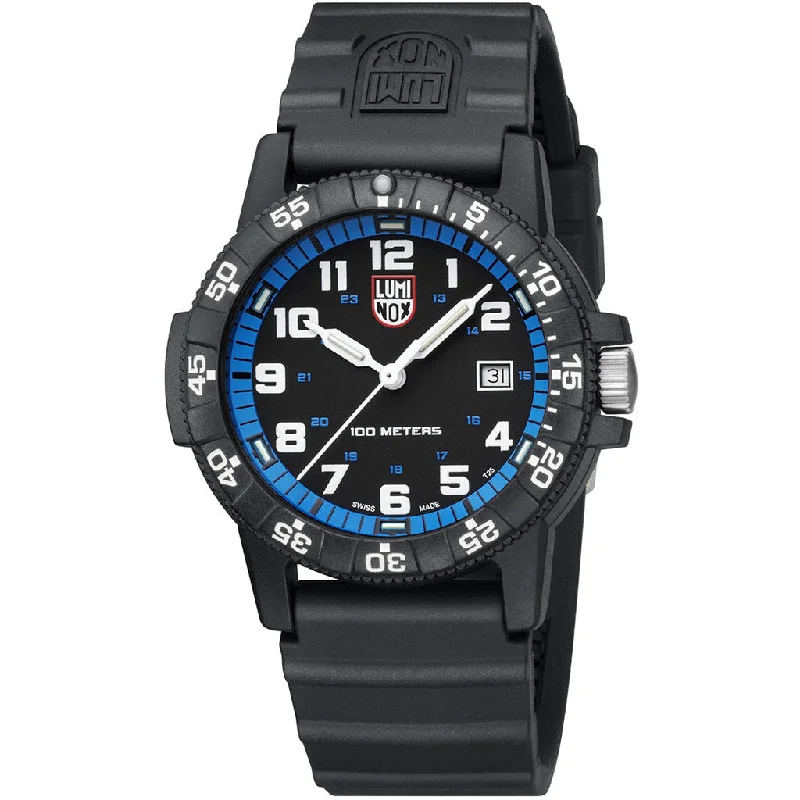 Unisex Engagement Design Watches-Luminox Sea Turtle Giant Men's Black Watch XS.0324