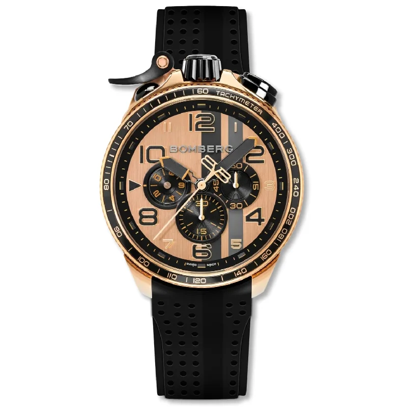 Men's Swiss Solar Powered Edition-Bomberg SPA Men's Black Watch BS45CHPG.059-19.12