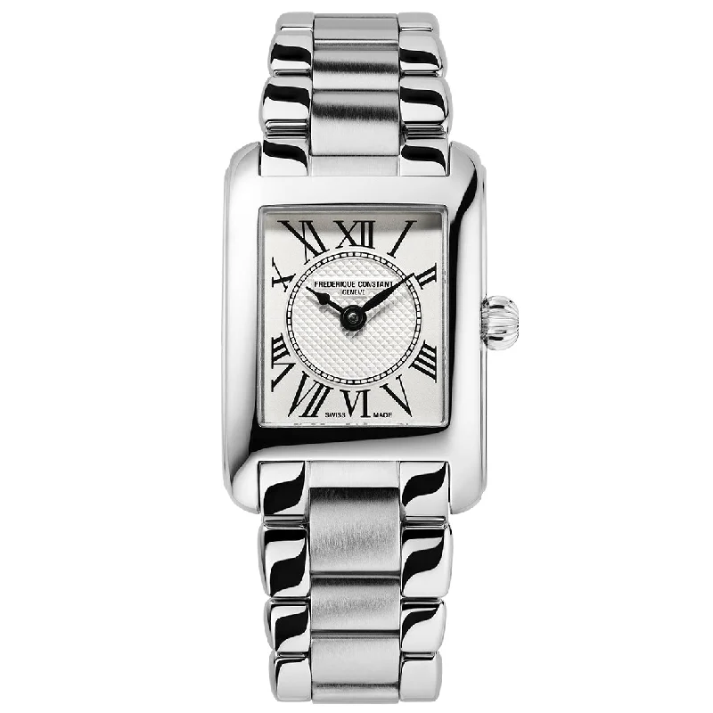Men's European Made Style Men's Watches-Frederique Constant Ladies Fc Classic Carree Silver Watch FC-200MC16B
