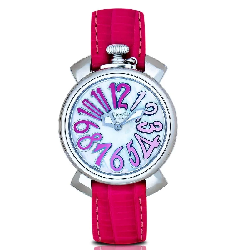 Men's Swiss Personalized Edition-GaGà Milano Ladies Watch Manuale 35mm Steel Fuxia