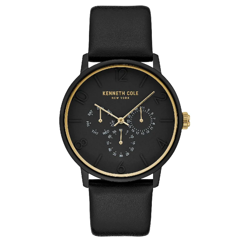 Men's British Made Dress Watches-Kenneth Cole Men's Black Watch KC51039003