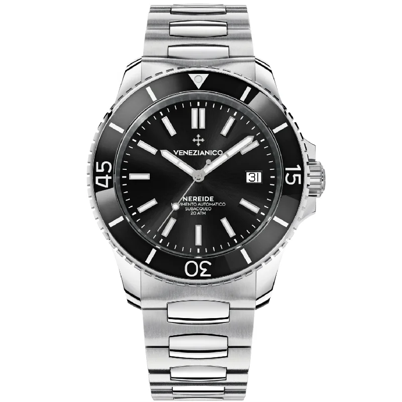 Men's Swiss Birthday Edition-Venezianico 3321504C Nereide 42 Men's Black Watch