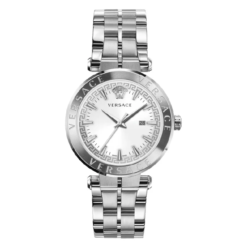 Men's Swiss Watch Engagement Edition-Versace Men's Watch Aion 44mm White Silver VE2G00321