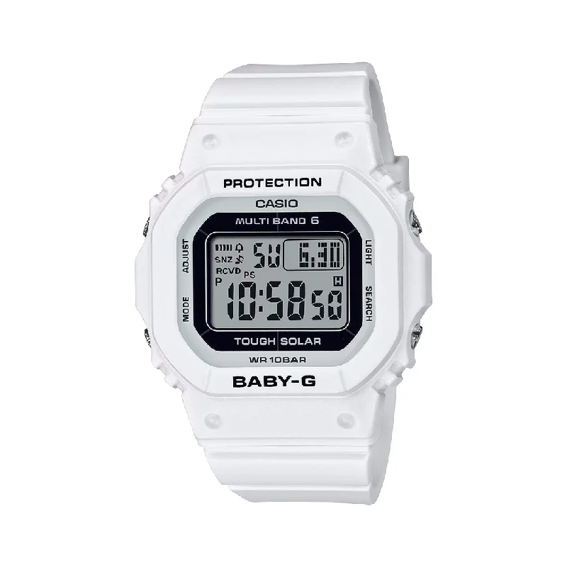 Women's Monogrammed Style Mechanical Watches-Casio Baby-G BGD-5650-7ER bianco solare e radiocontrollato