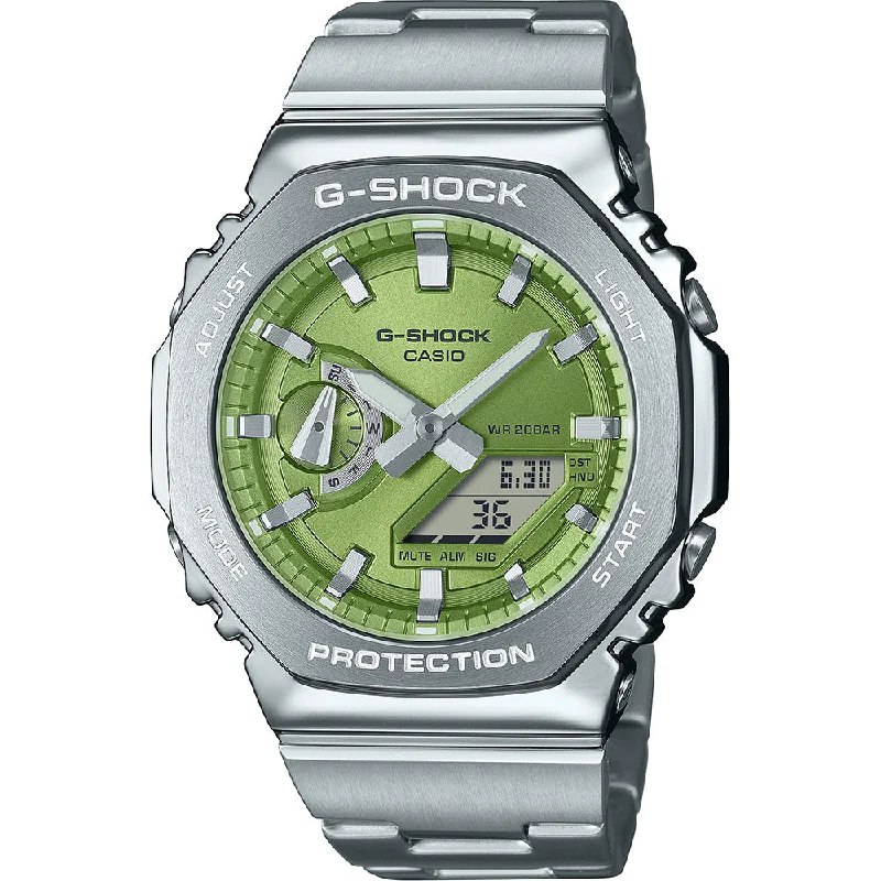 Men's Dive Watches with Large Digital Display -G-Shock GM2110D-3A G-Steel Metal Covered 'CasiOak'