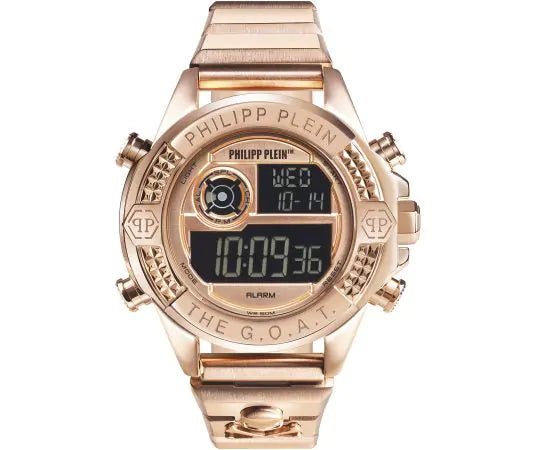 Men's Retro Style Digital Watches-Philipp Plein Digital Watch The G.O.A.T. Rose Gold PWFAA0421