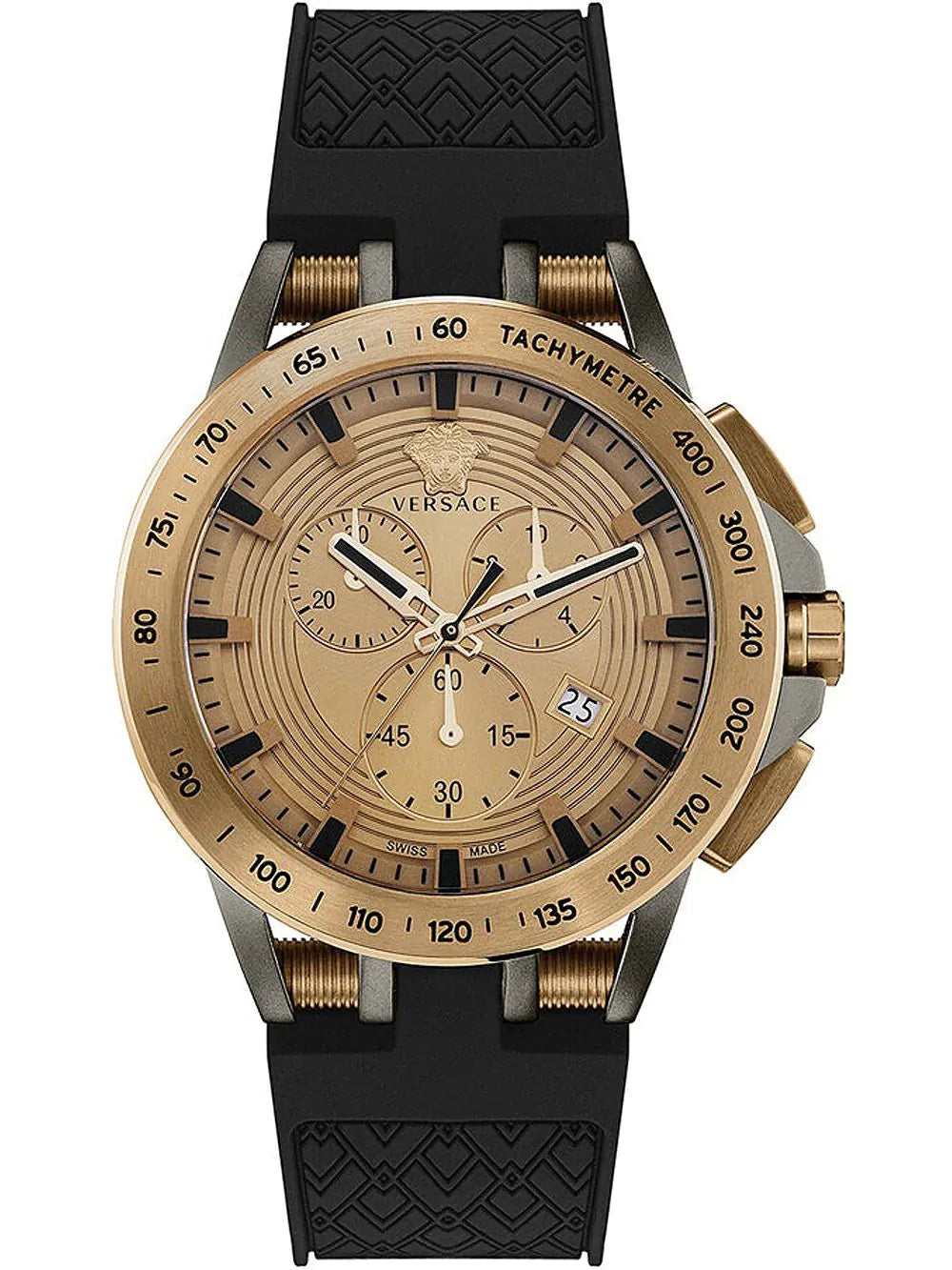 Men's Swiss Watch Deals-Versace Men's Watch Sport Tech 45mm Bronze VE3E00421