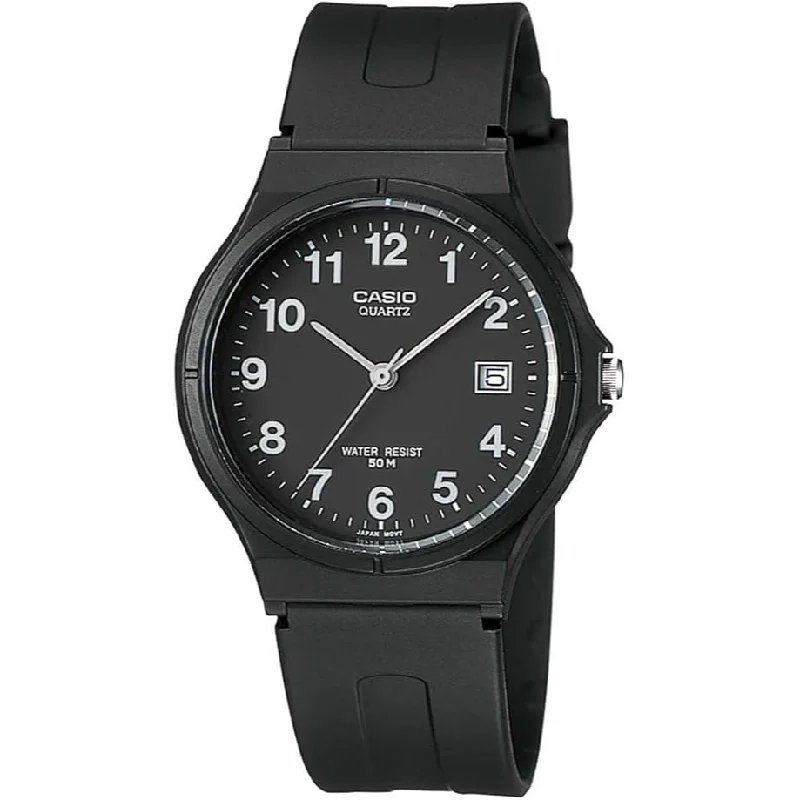 Unisex Personalized Design Watches-Casio MW-59-1B Unisex Black Watch