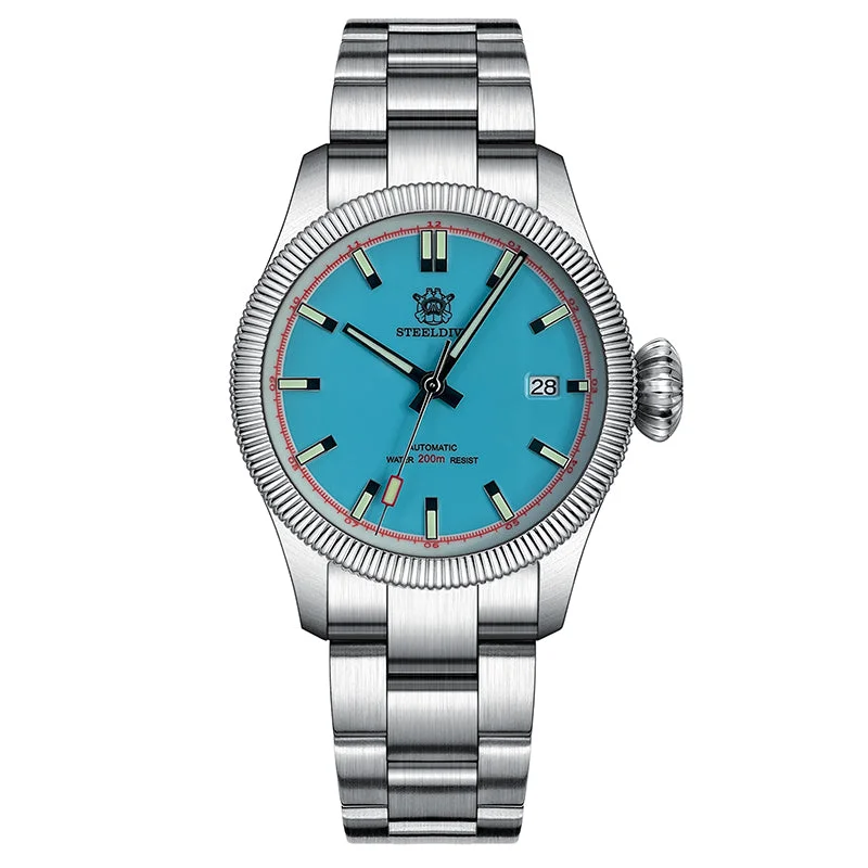 Military Men's Watches with Rubber Strap -Steeldive SD1906T NH35 Automatic Watch