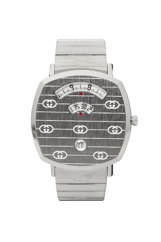 Unisex Waterproof Watches-Gucci Watch Grip 38mm Silver YA157410