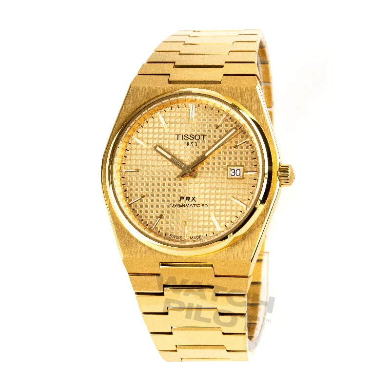 Men's Swiss Valentine's Day Edition-Tissot PRX Men's Automatic Gold Watch T1374073302100