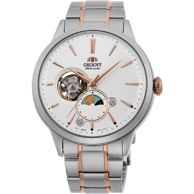Men's Business Meeting Design Men's Watches-Orient Classic Sun and Moon Men's White Watch RA-AS0101S30B Men's Business Meeting Design Men's Watches-Orient Classic Sun and Moon Men's White Watch RA-AS0101S30B