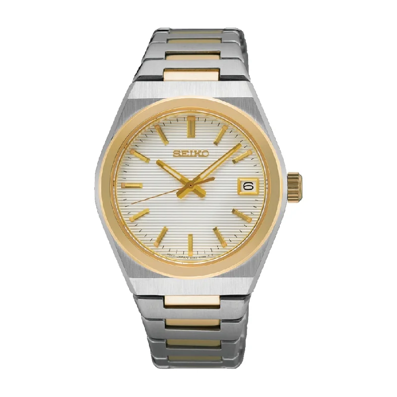 Women's Mechanical Watch Oval Case Edition-Orologio Seiko Sport SUR578P1 donna acciaio bicolore Women's Mechanical Watch Oval Case Edition-Orologio Seiko Sport SUR578P1 donna acciaio bicolore
