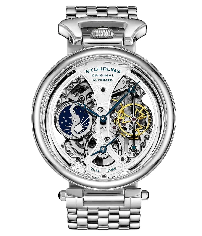 Men's Heritage Watch Christmas Gift Edition-Emperor's Grandeur 4003 Dual Time Automatic 46mm Skeleton