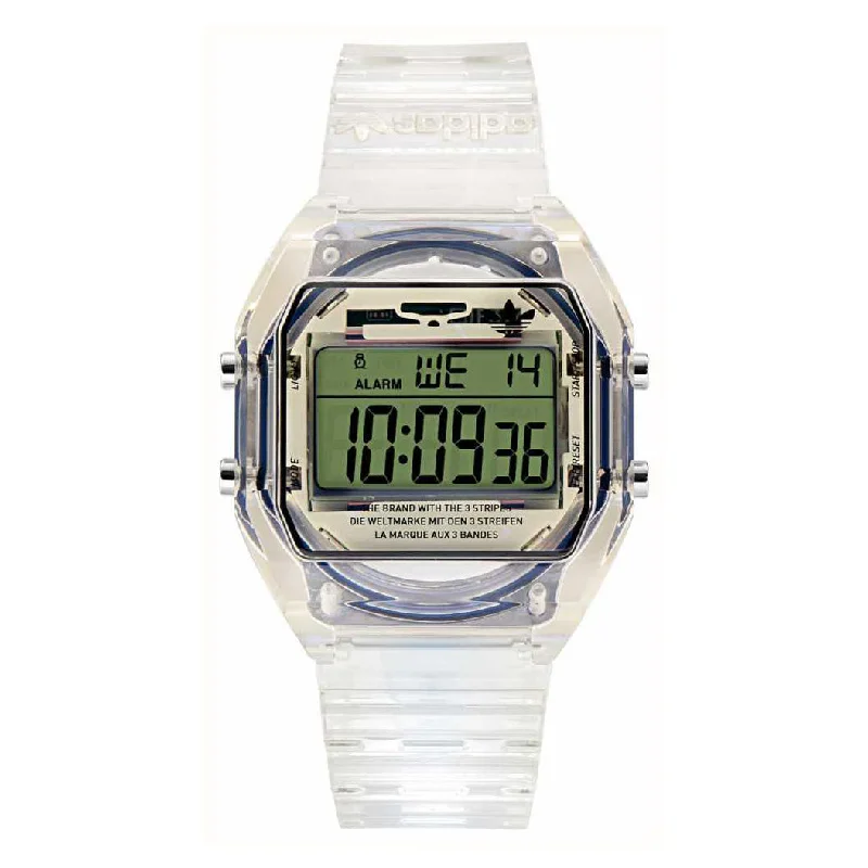 Unisex Retro Style Watches-Adidas Originals Digital Two Crystal Unisex Clear Watch AOST24061 Unisex Retro Style Watches-Adidas Originals Digital Two Crystal Unisex Clear Watch AOST24061