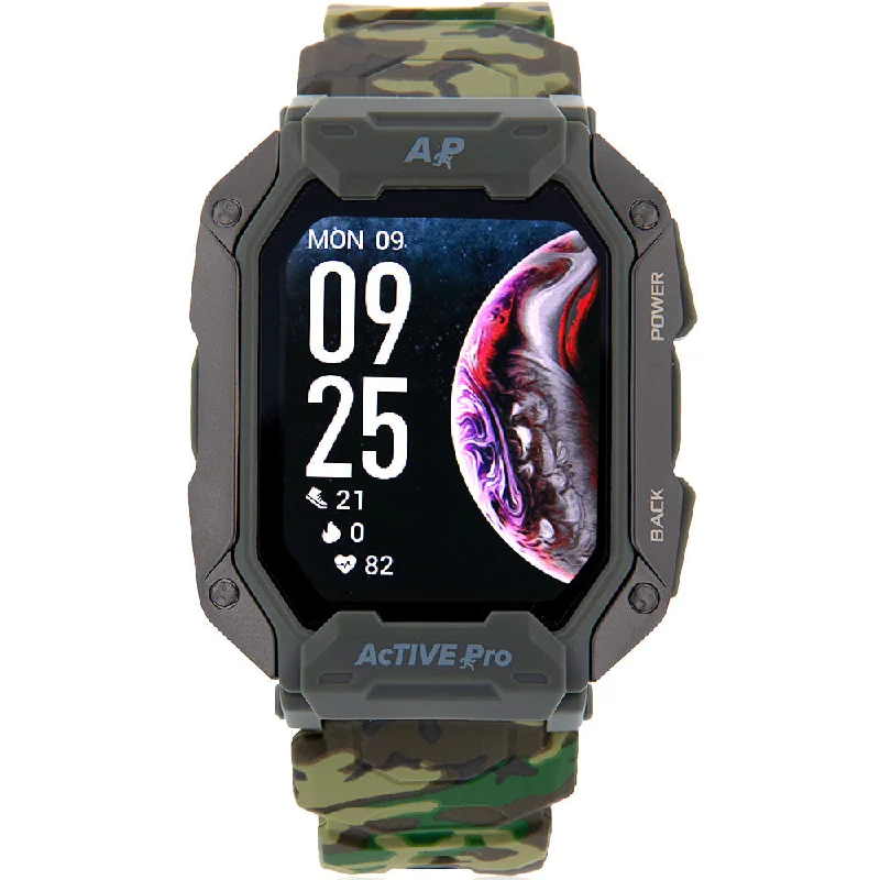 Men's Gift Design Sports Watches-Active Pro Smart Watch Army Green Edition