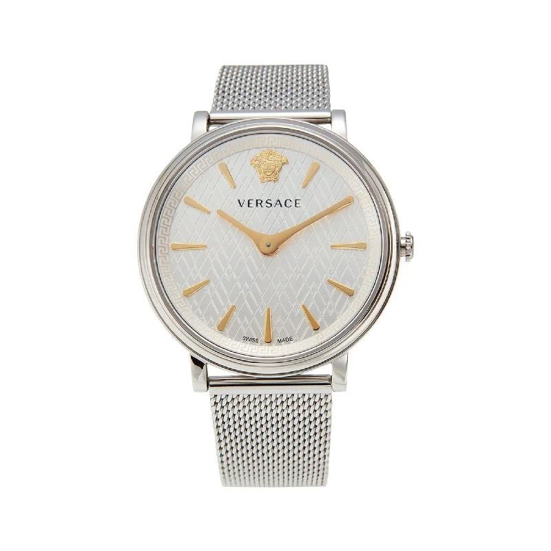 Men's Swiss Watch Hybrid Edition-Versace Ladies Watch V-Circle 38mm Silver VE8100519