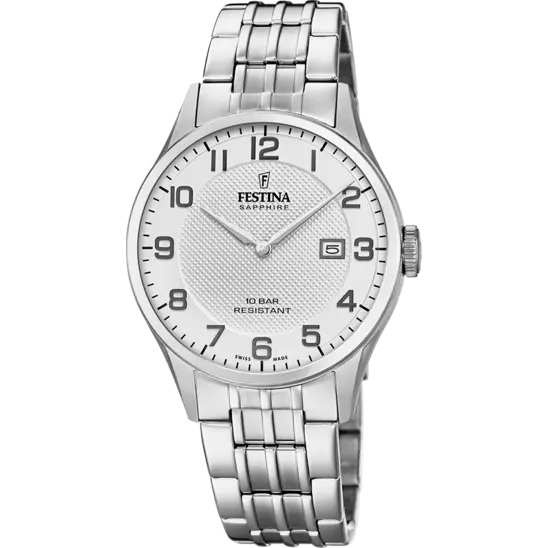 Men's Swiss Romantic Dinner Edition-Festina Men's 40mm Grey Silver Watch F20005/1