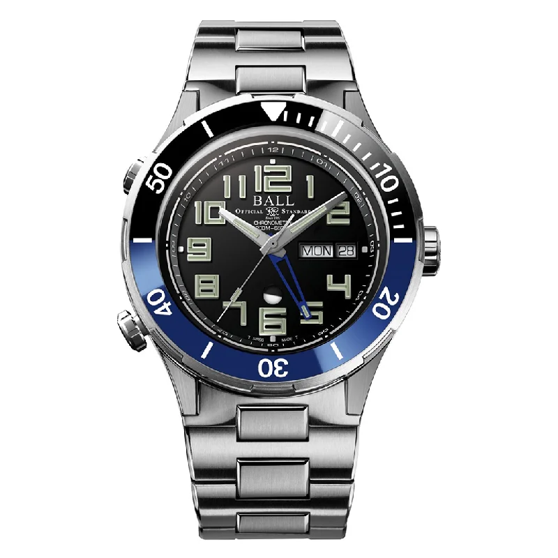 Men's Swiss Office Wear Edition-Ball Men's Watch Roadmaster Vanguard II Black DG3036B-S3C-BK Men's Swiss Office Wear Edition-Ball Men's Watch Roadmaster Vanguard II Black DG3036B-S3C-BK