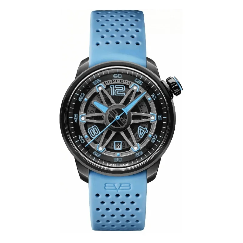 Men's Swiss Business Meeting Edition-Bomberg Men's Watch BB-01 Black PVD Blue CT43APBA.21-3.11 Men's Swiss Business Meeting Edition-Bomberg Men's Watch BB-01 Black PVD Blue CT43APBA.21-3.11