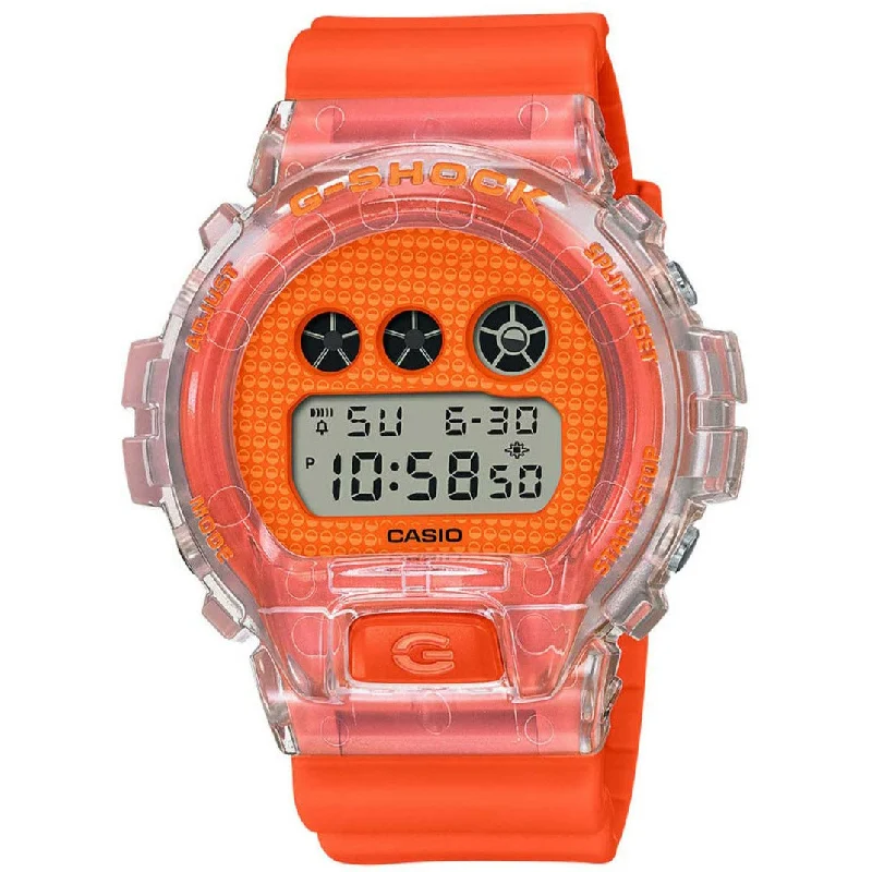 Unisex Thin Case Style Watches-Casio G-Shock Men's Orange Watch DW-6900GL-4ER