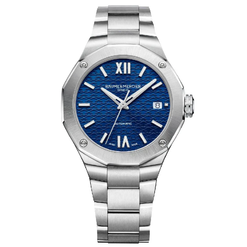 Men's Swiss Business Meeting Edition-Baume & Mercier Riviera Auto Unisex Blue Watch 10679 Men's Swiss Business Meeting Edition-Baume & Mercier Riviera Auto Unisex Blue Watch 10679