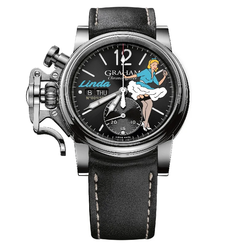 Men's Field Watches Safety Features-Graham Black Chronofighter Vintage Ltd Watch 2CVAS.B27A Men's Field Watches Safety Features-Graham Black Chronofighter Vintage Ltd Watch 2CVAS.B27A