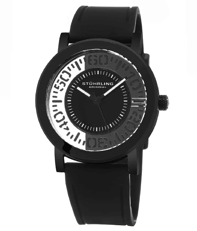 Black Dial / Black PVD Case / Black Silicone Strap Tang Buckle