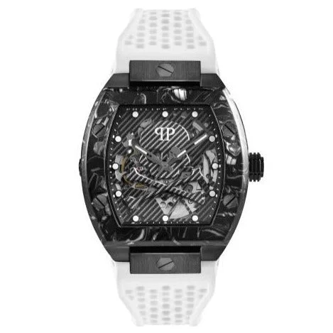 Unisex Fashionable Style Watches-Philipp Plein Watch Automatic The Skeleton Sport Master White PWBAA1122
