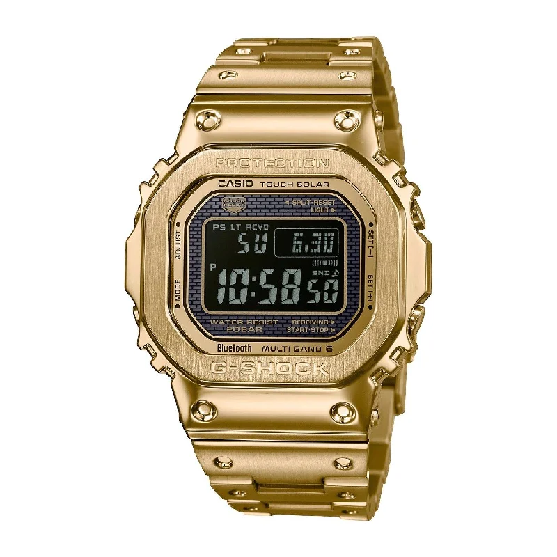 Men's Radio Controlled Watch Distributor-Orologio G-Shock GMW-B5000GD-9ER acciaio dorato giallo