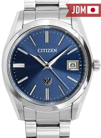 Men's Cushion Case Dress Watches-The Citizen Eco-Drive Sunray Blue Ref. AQ4080-52L