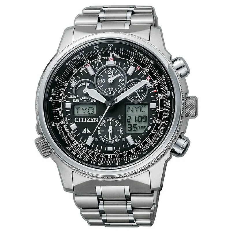 Men's Shock Resistant Radio Watches-Orologio Citizen JY8020-52E radiocontrollato Super Pilot cronografo