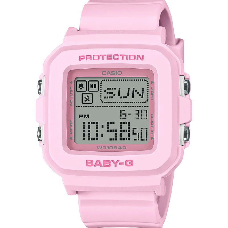 Mens Holiday Season Style Smart Watches-Baby-G BGD10-4D Pink Digital Watch