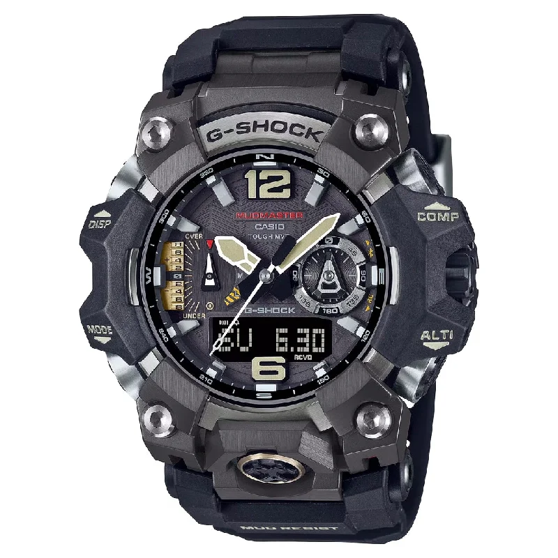 Men's Radio Controlled Quartz Watches-Orologio G-Shock Mudmaster GWG-B1000-1AER nero con bluetooth