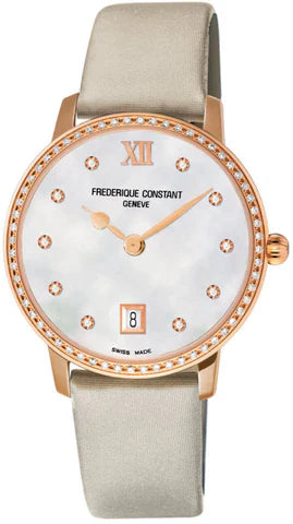 Men's Swiss Business Meeting Edition-Frederique Constant Ladies Watch Slimline Joaillerie Rose Gold FC-220MPW4SD34