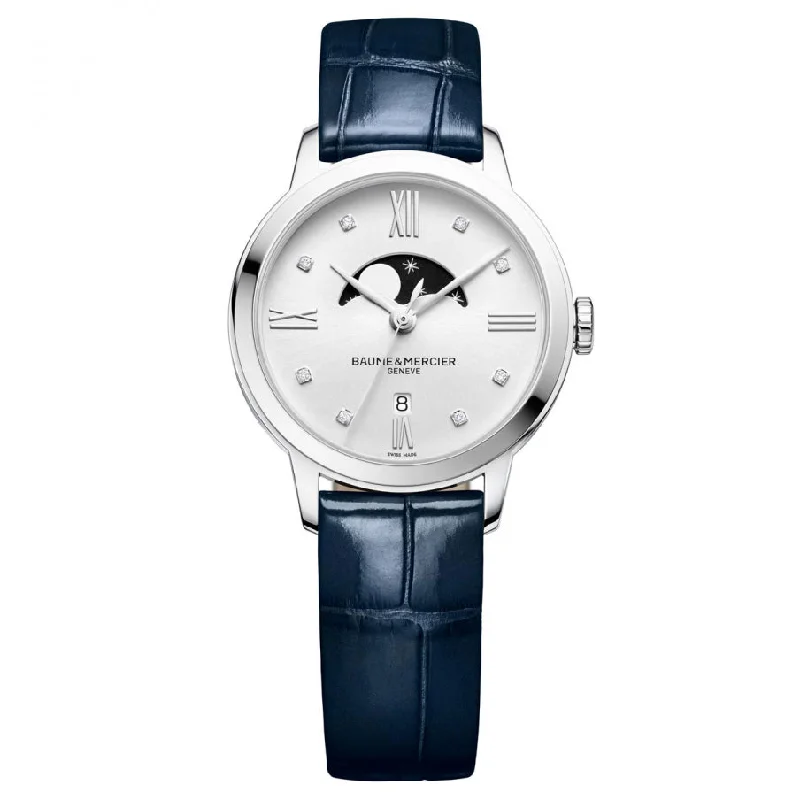 Men's Swiss Watch Business Meeting Edition-Baume & Mercier Ladies Blue Classima Watch 10329
